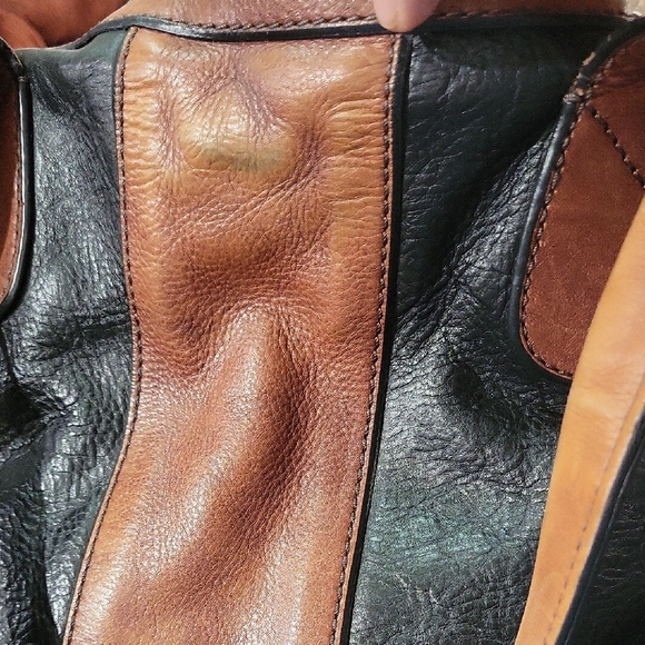 Fossil Two-Tone Leather Satchel - Picture 3 of 10
